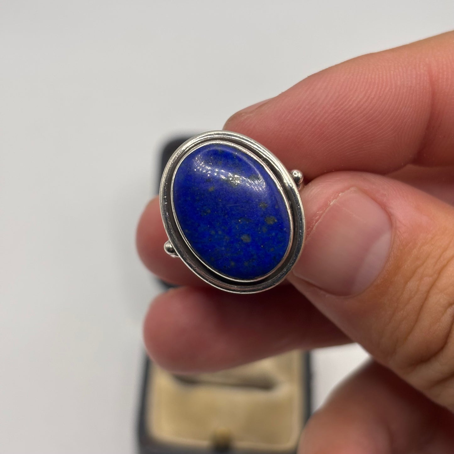 Silver Lapis Ring (Q)