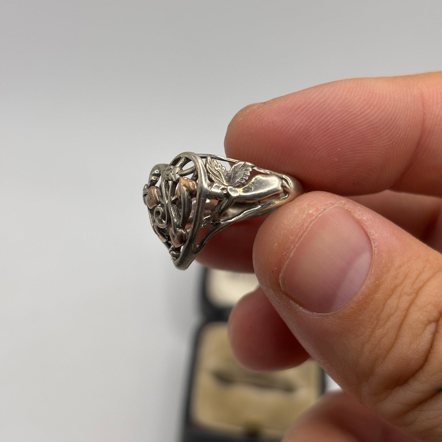 Silver Clogau Fairy Welsh Gold & Silver Ring (N)
