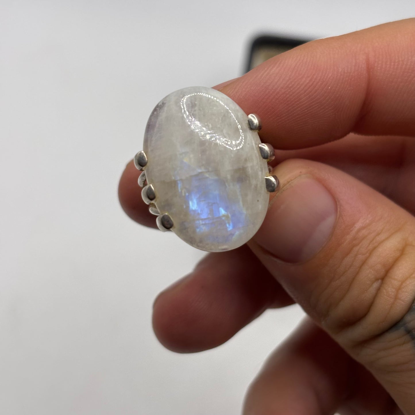 Silver Moonstone Ring