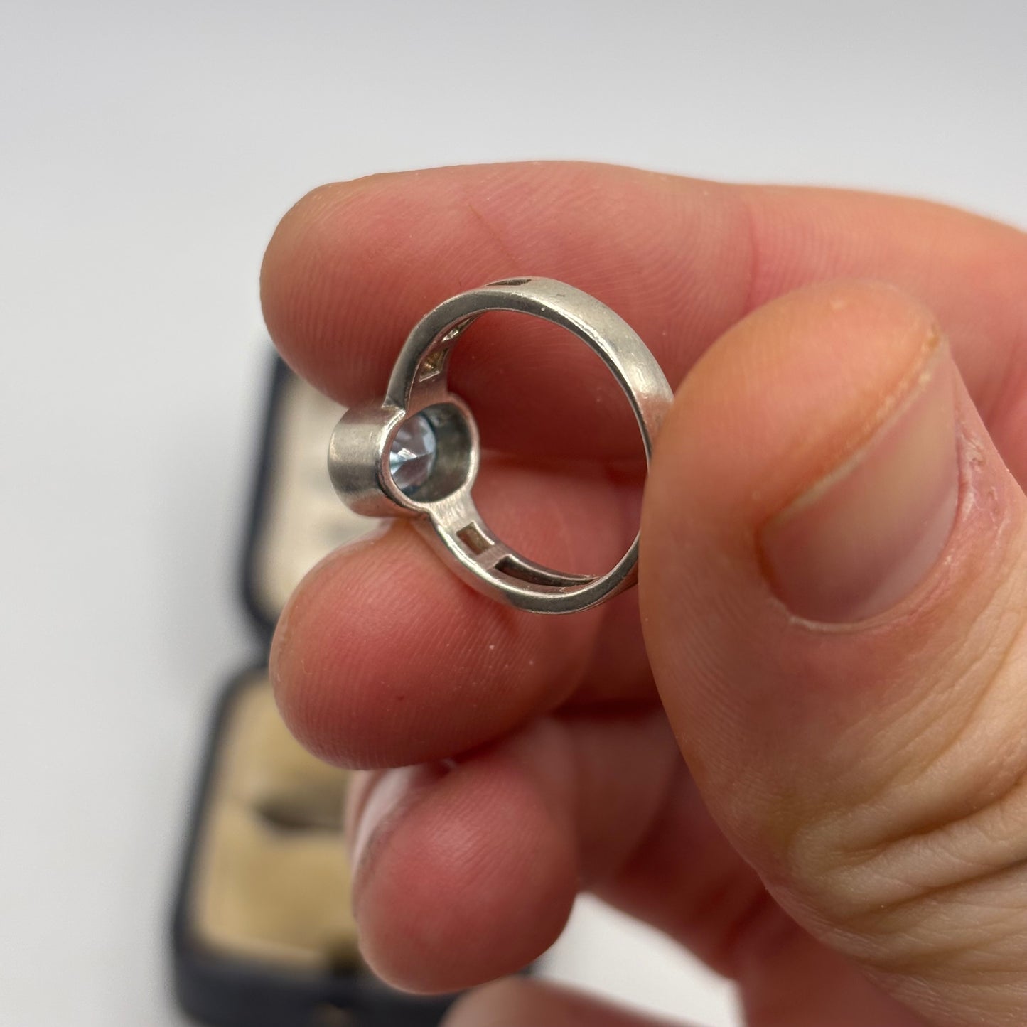 Silver Blue Topaz Ring