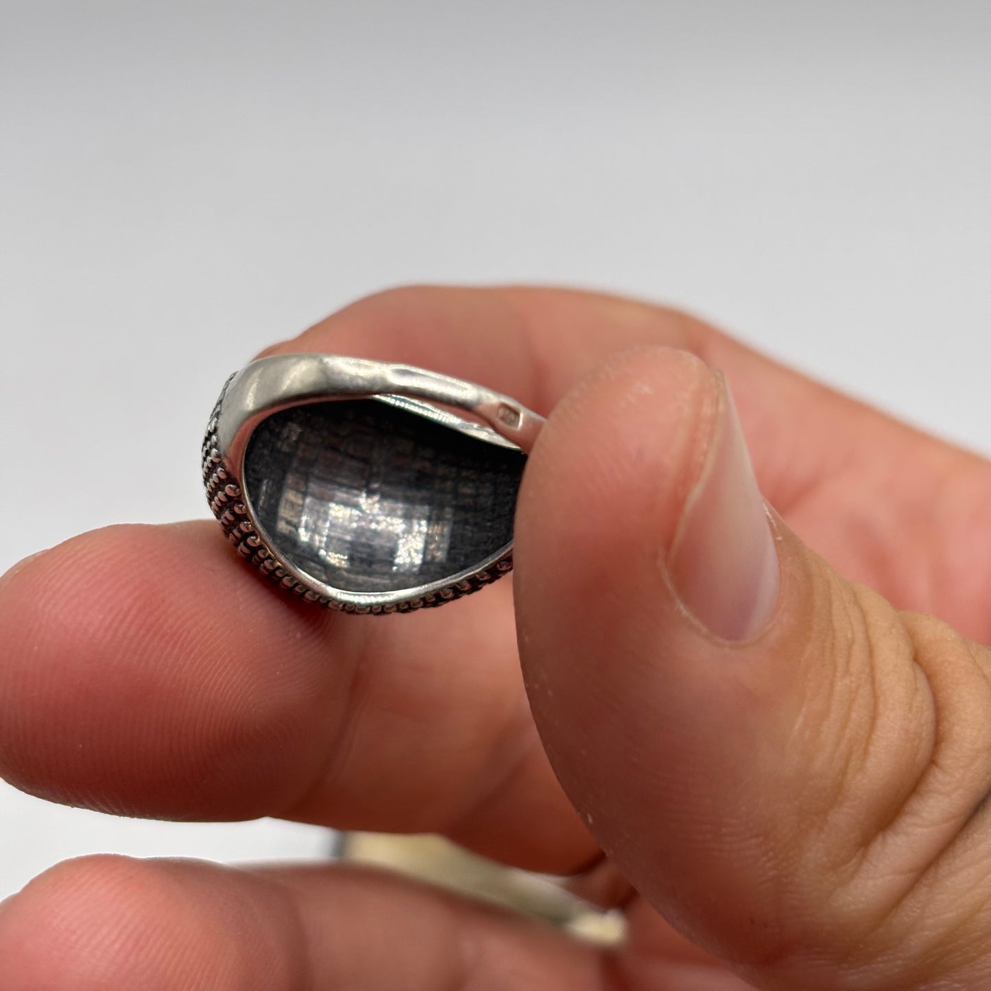 Silver Abstract Ring (N)