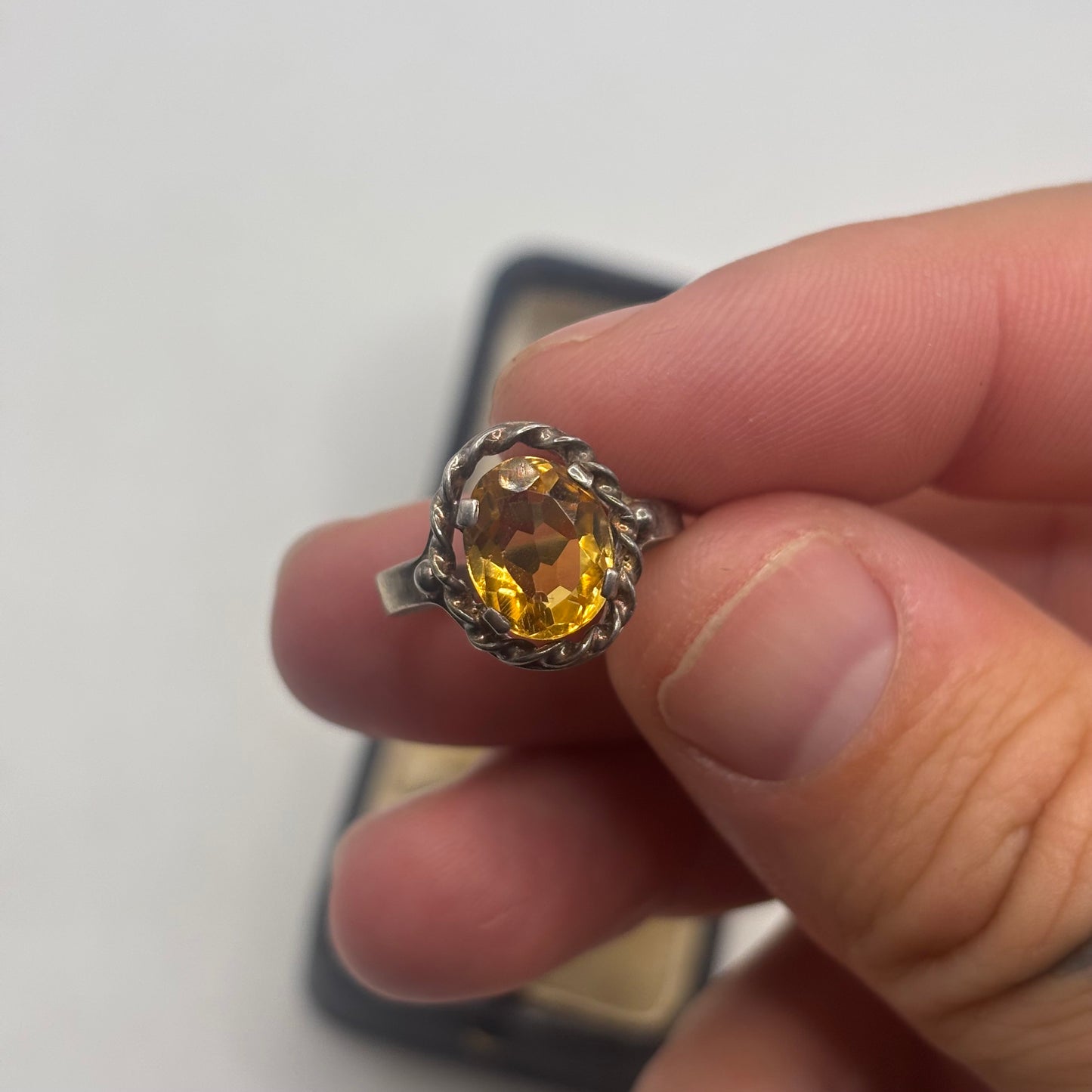 Silver Citrine Ring (N)