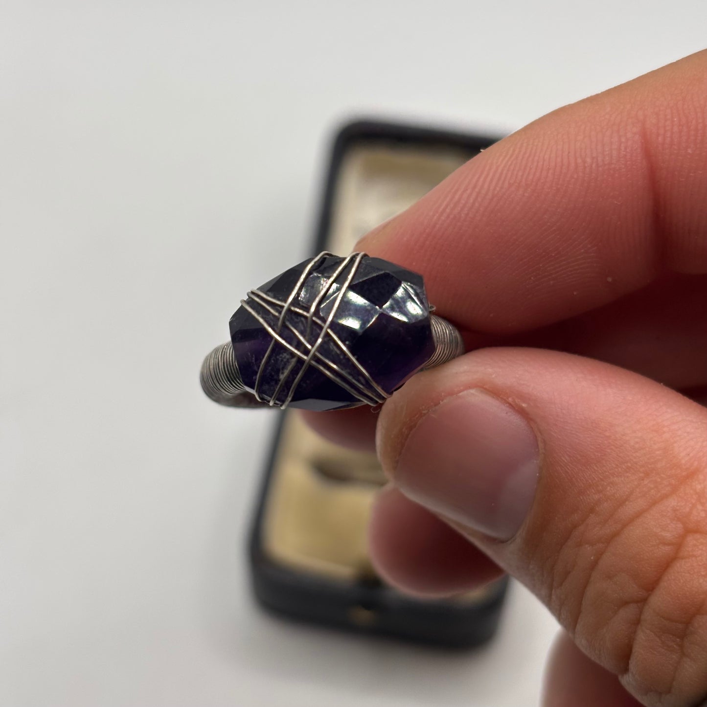 Silver Doug Paulus Amethyst Ring (M)
