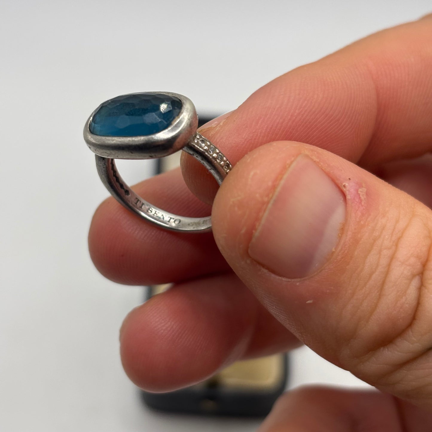 Silver Ti Sento Designer Ring