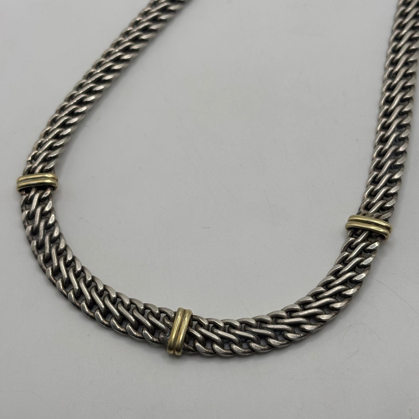 Silver 16” 14k Gold & Silver Chain