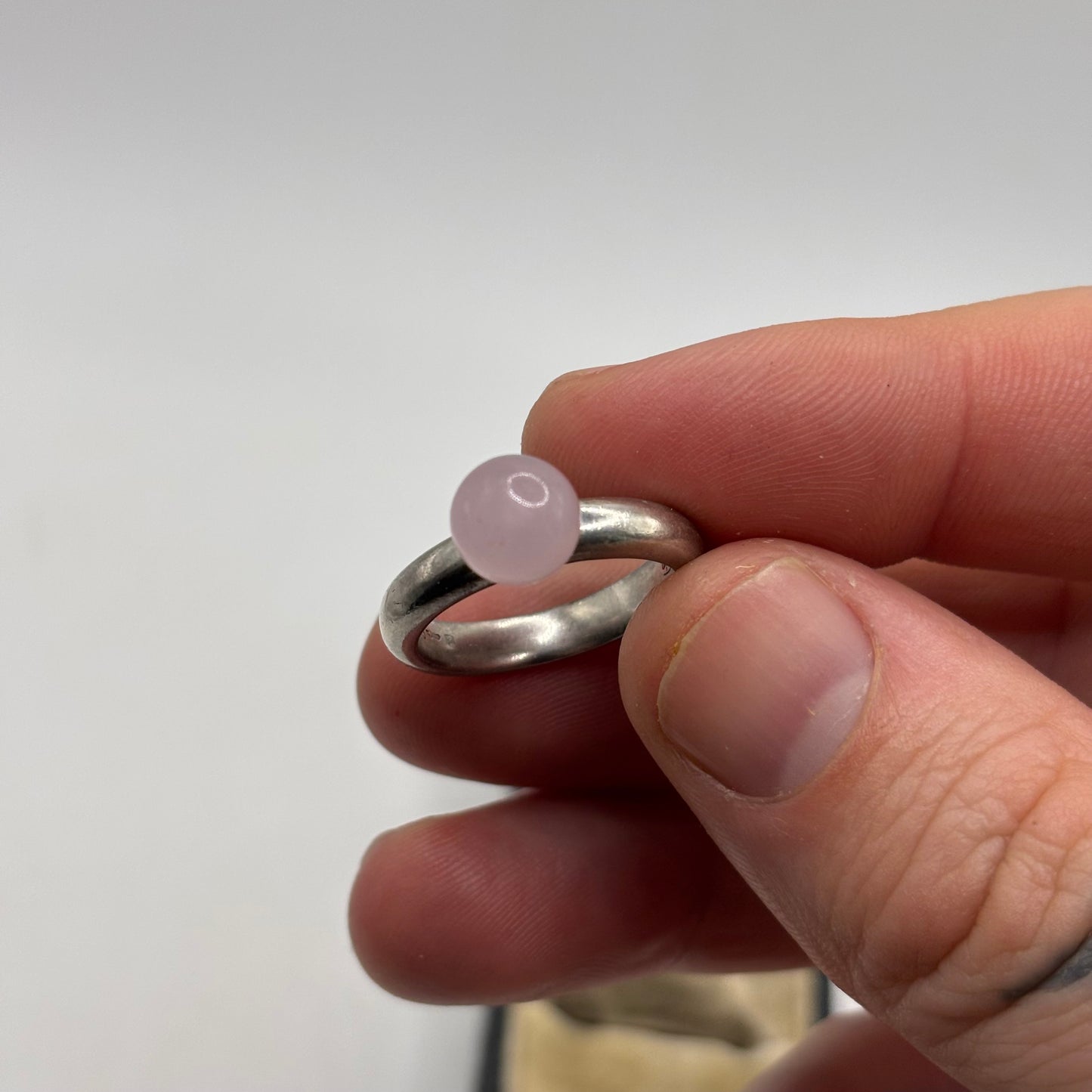 Silver Rose Quartz Ti Sento Ring (N)