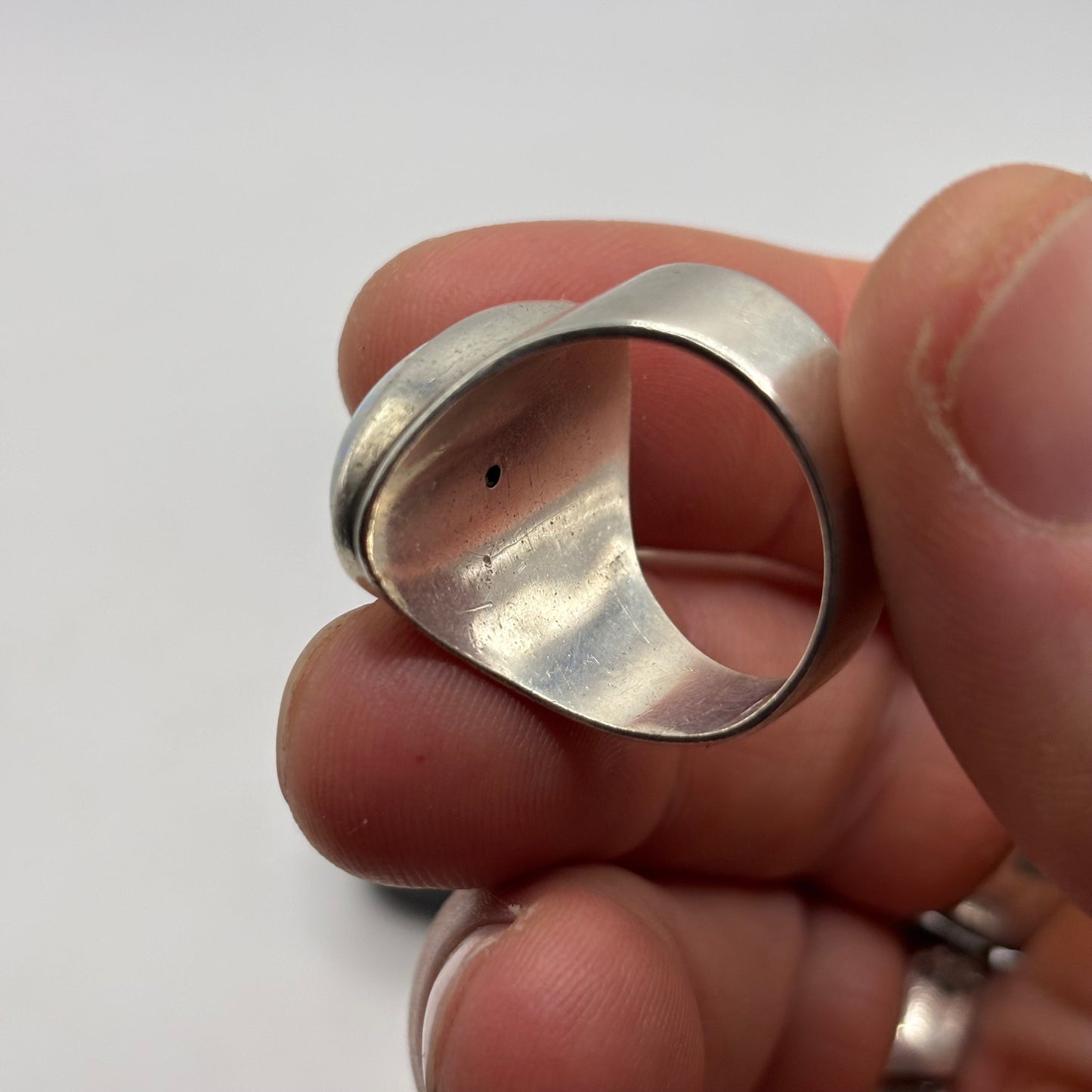 Silver Large Opal Ring