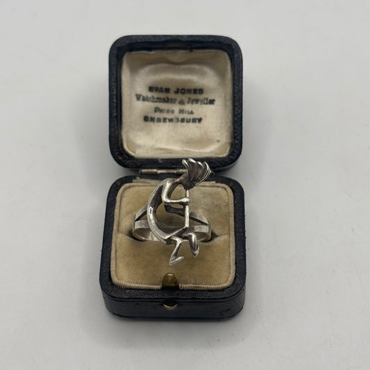 Silver Kokopelli Native Ring