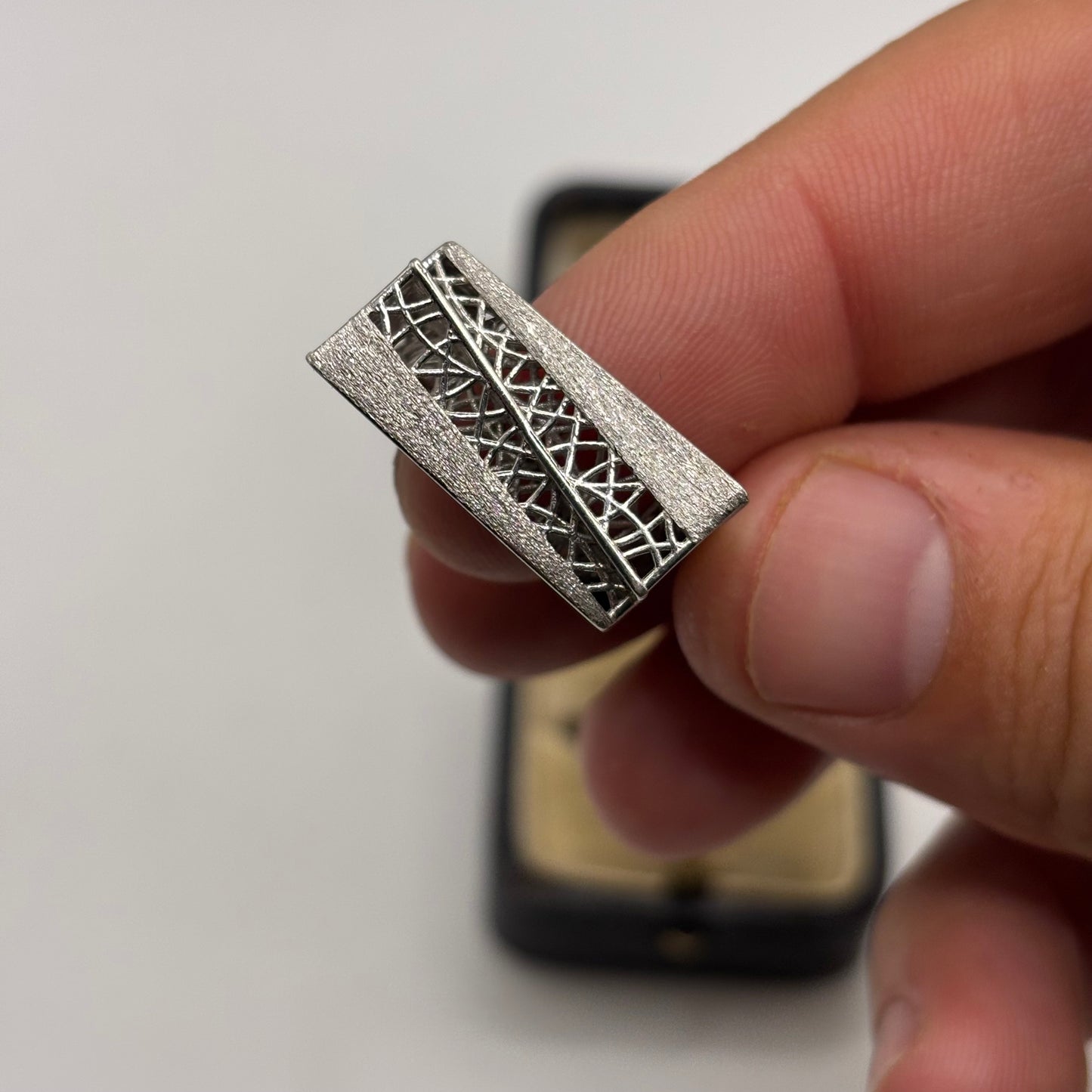 Silver Abstract Ring (N)