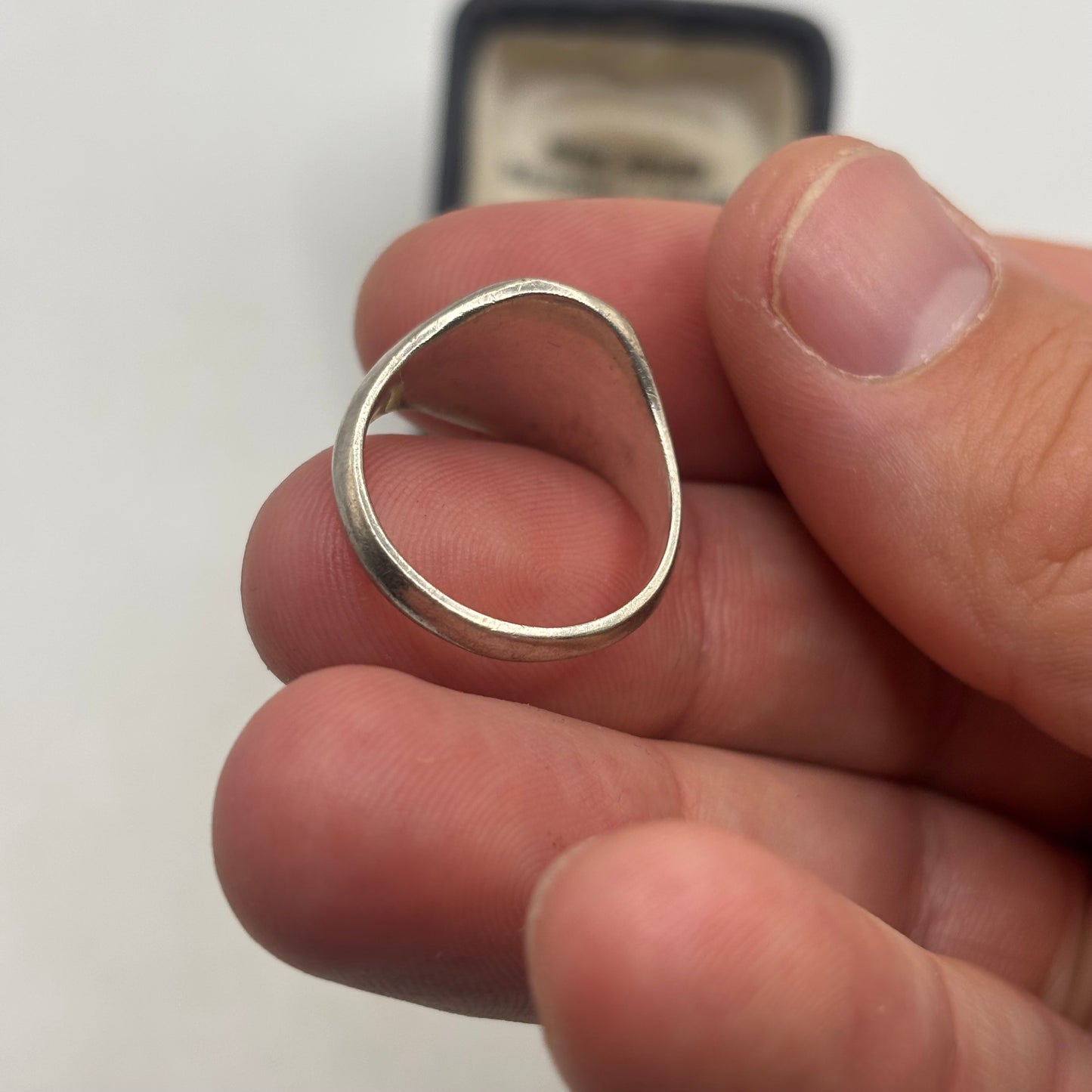 Silver Citrine Signet Ring (O)