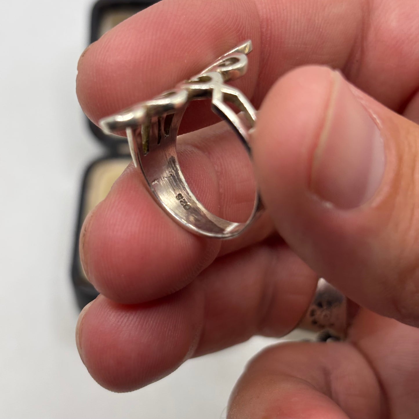 Silver Abstract Ring (N)