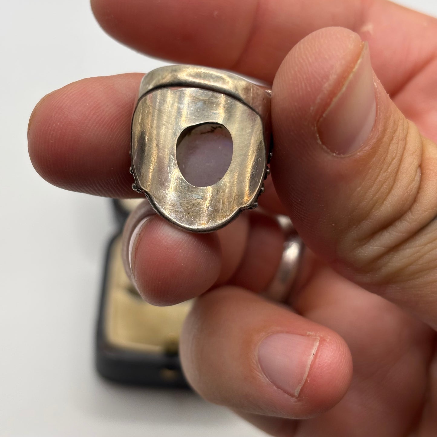 Silver Moonstone Ring (Q)