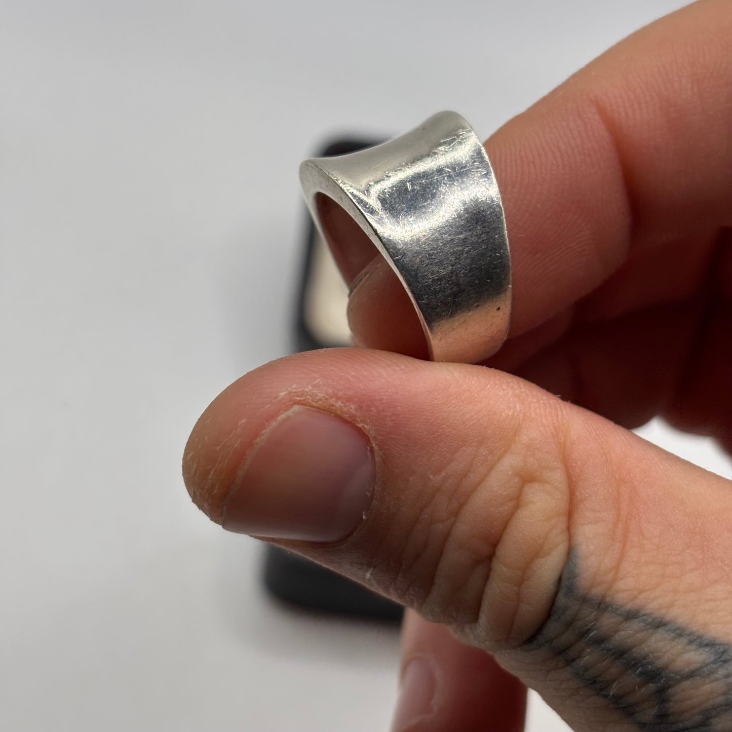 Silver Heavy Shield Ring