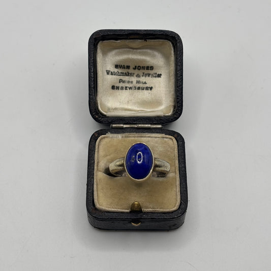 Silver Unusual Lapis Ring