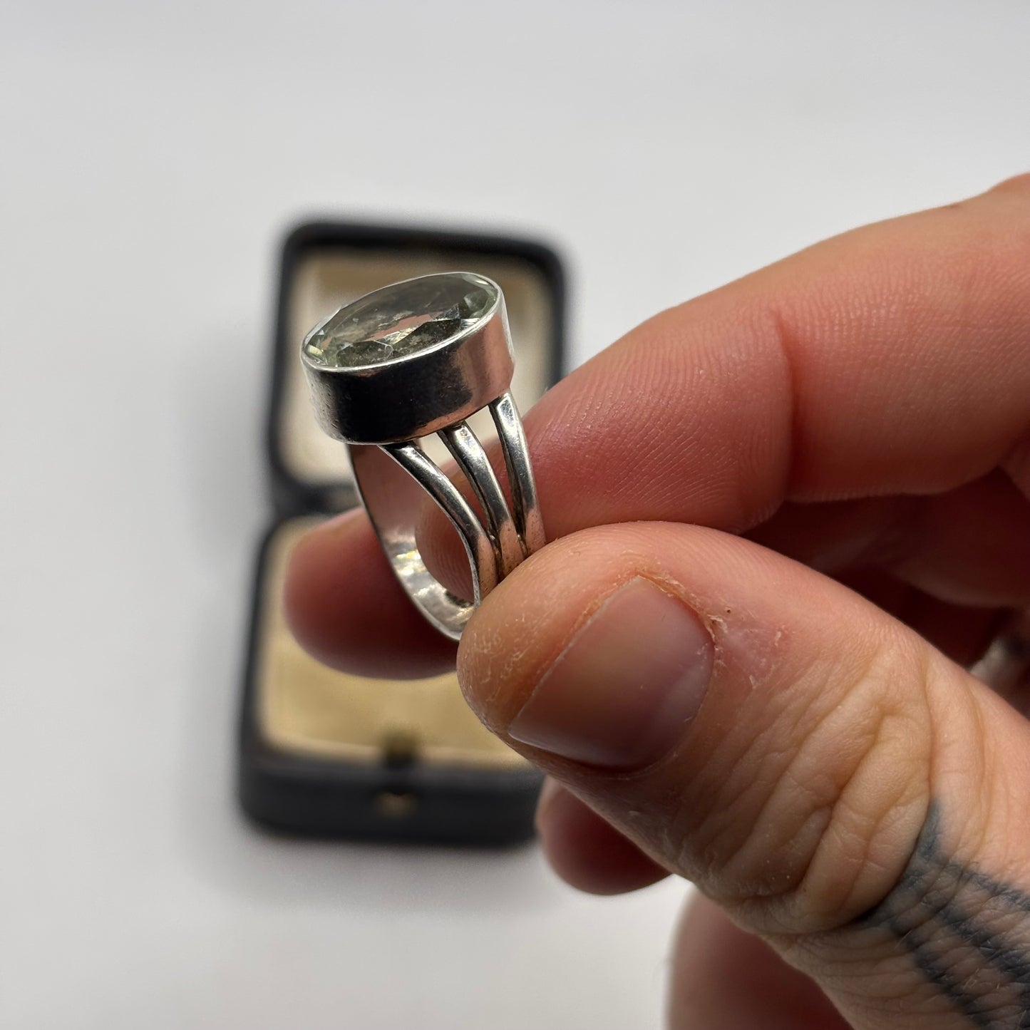 Silver Blue Topaz Ring