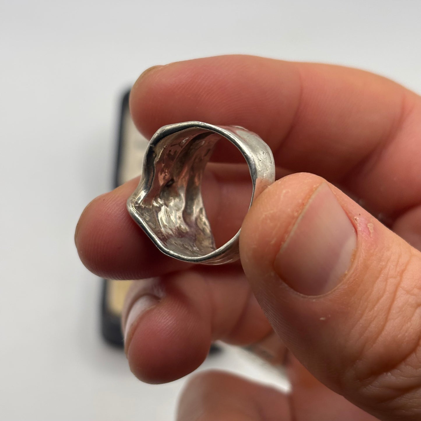 Silver Abstract Band Ring