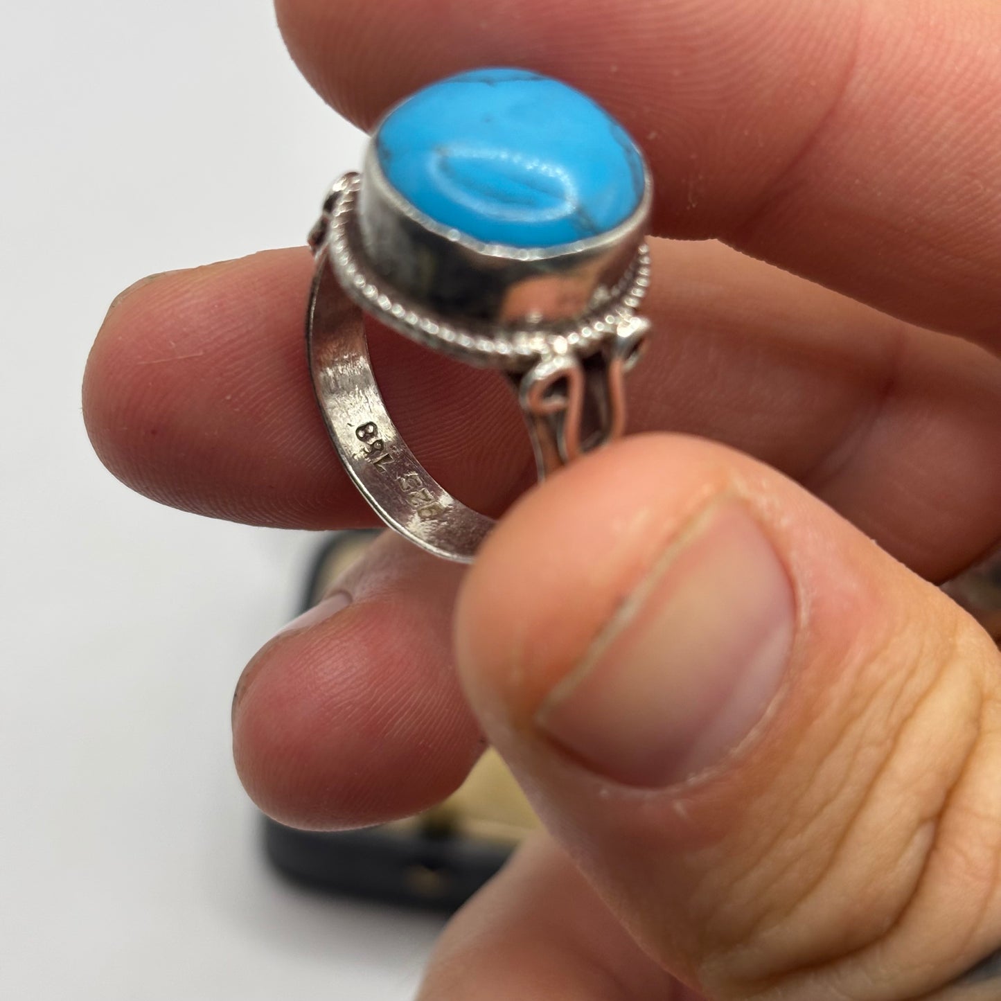 Silver Chunky Turquoise Ring