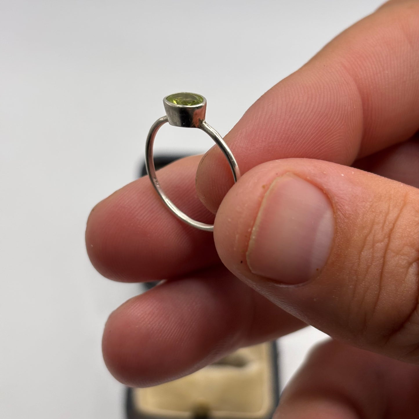 Silver Peridot Ring (M)