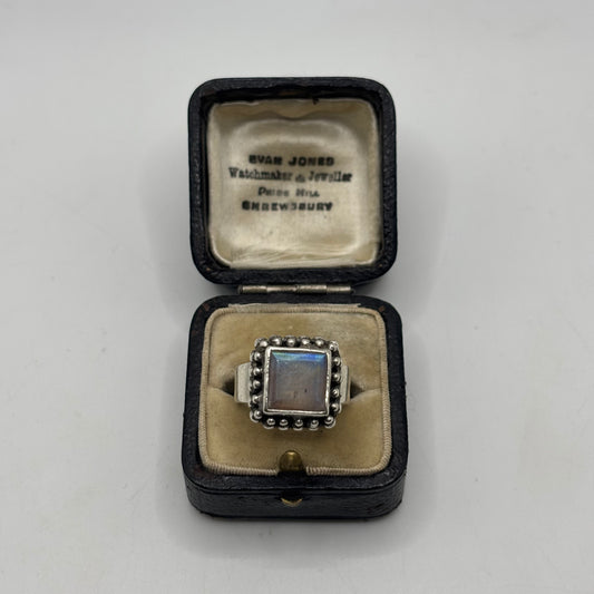 Silver Chunky Moonstone Ring