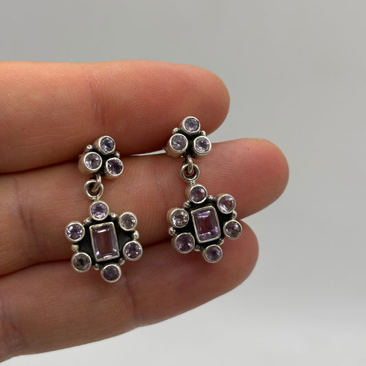 Silver Amethyst Earrings