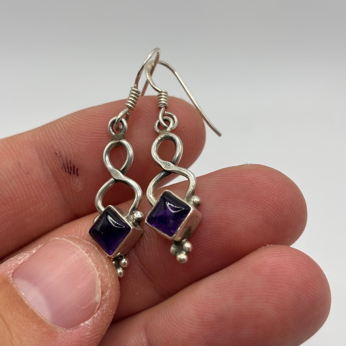 Silver Amethyst Earrings