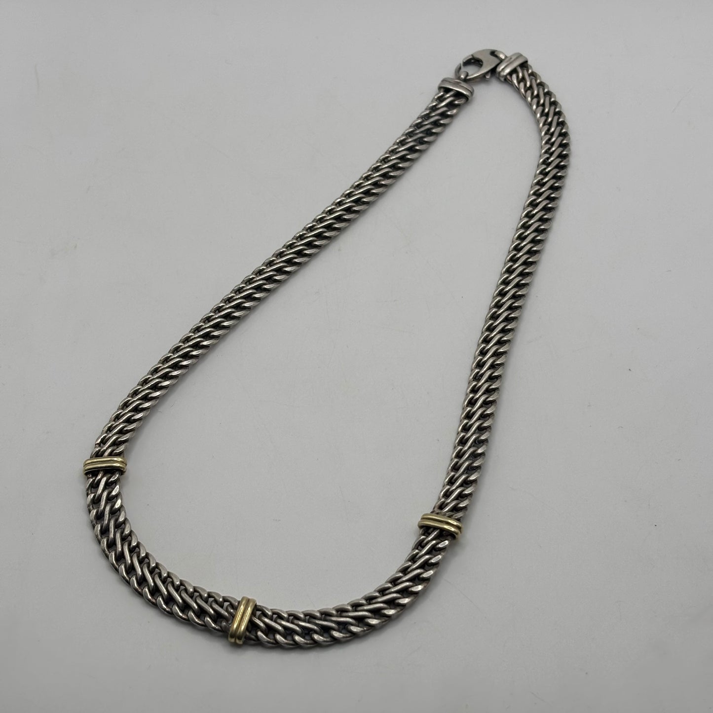Silver 16” 14k Gold & Silver Chain