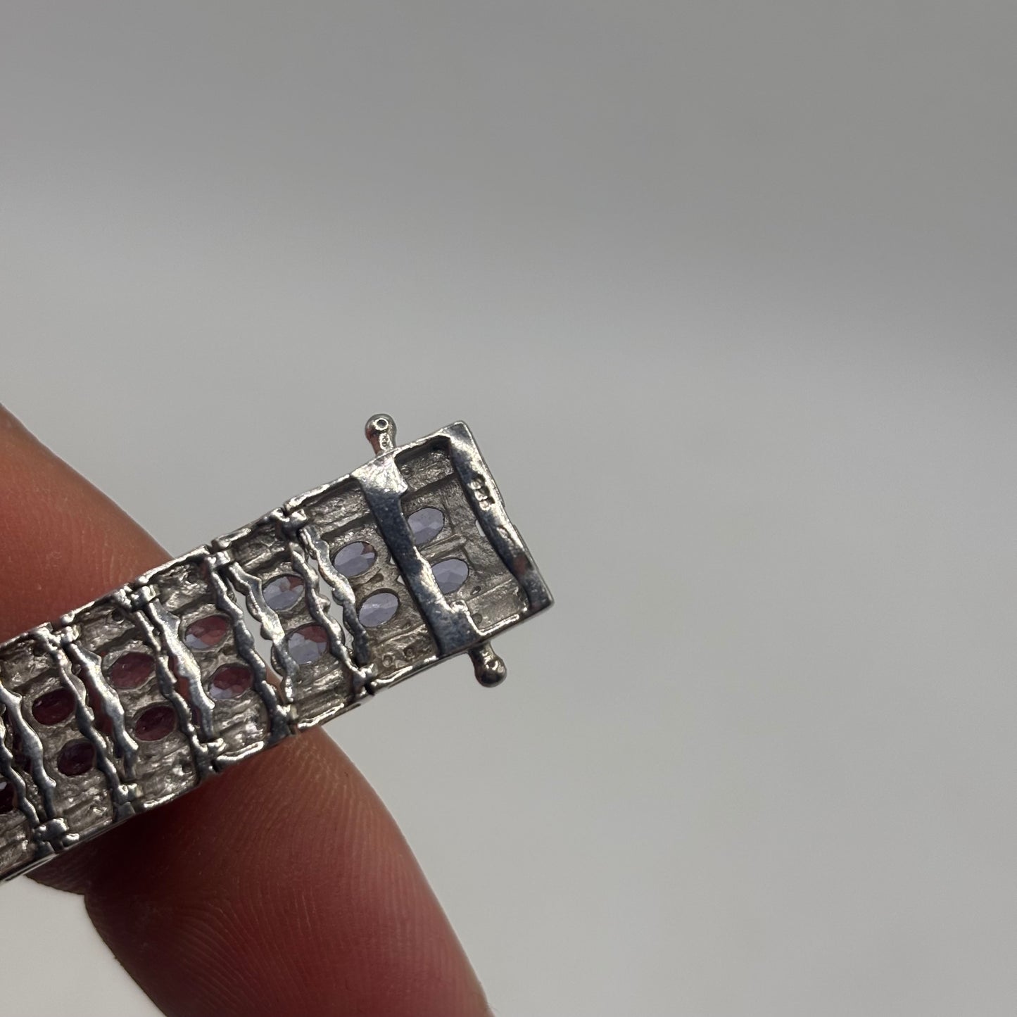 Silver 7.5” Tanzanite Tennis Bracelet
