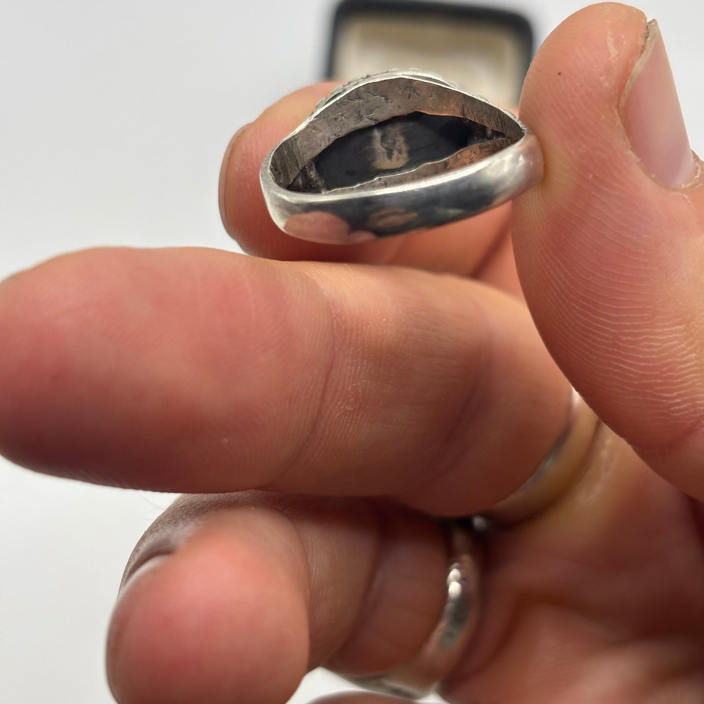 Silver Moonstone Ring
