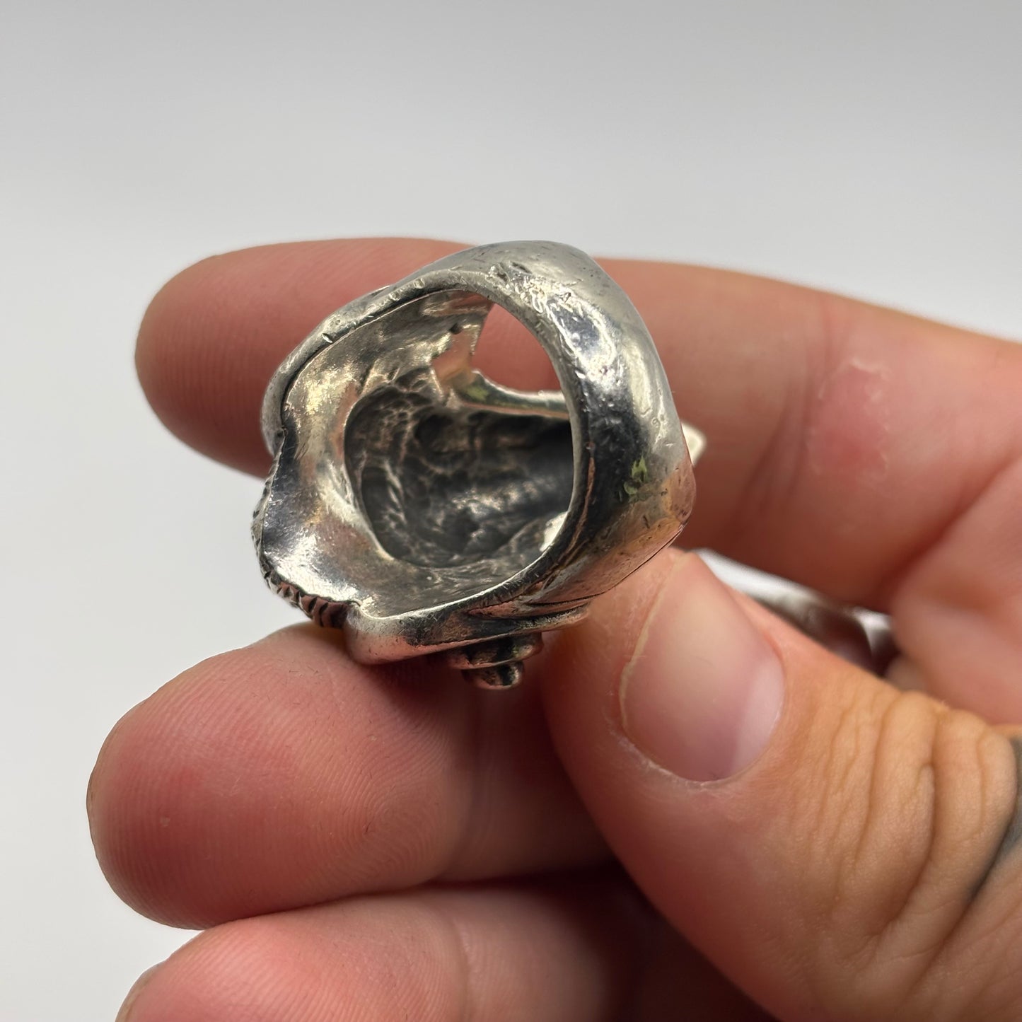 Silver Ancient Goat TGF Ring (O)