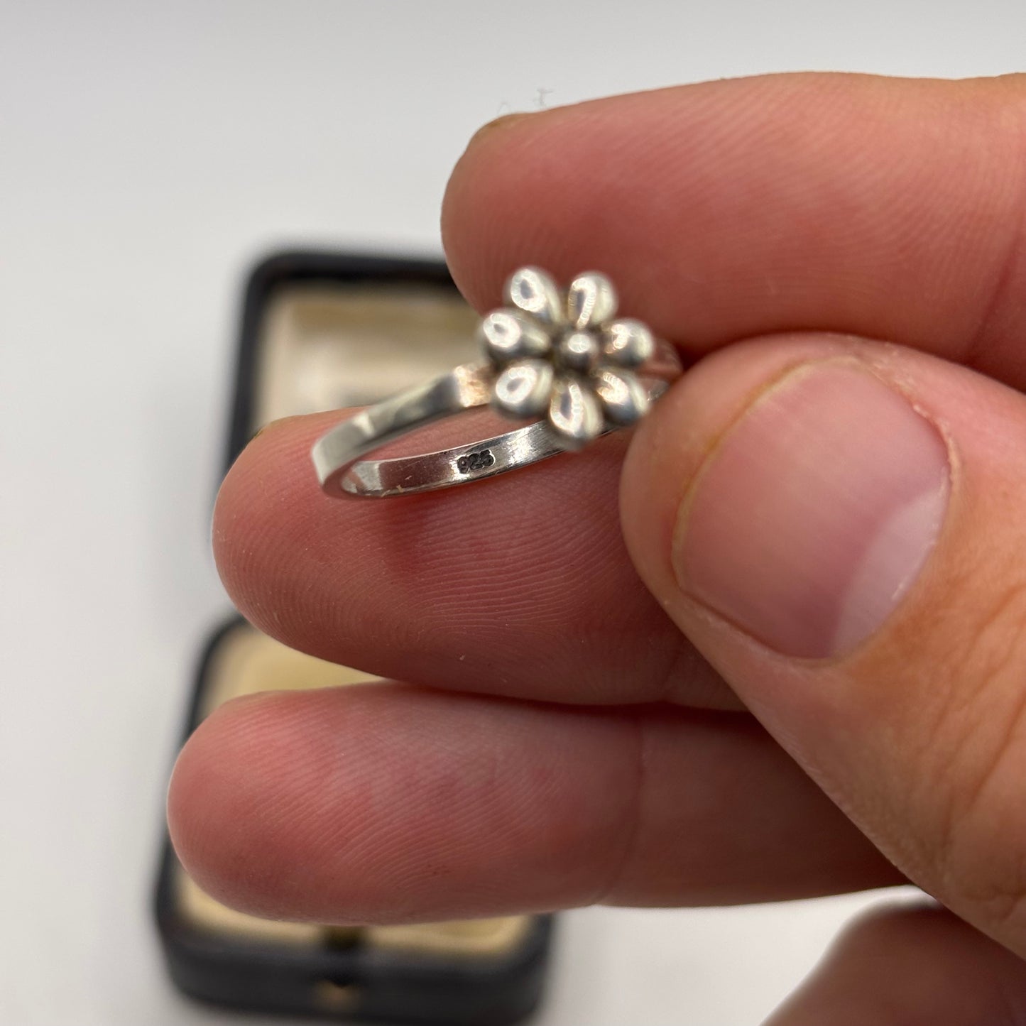 Silver Daisy Ring (O)