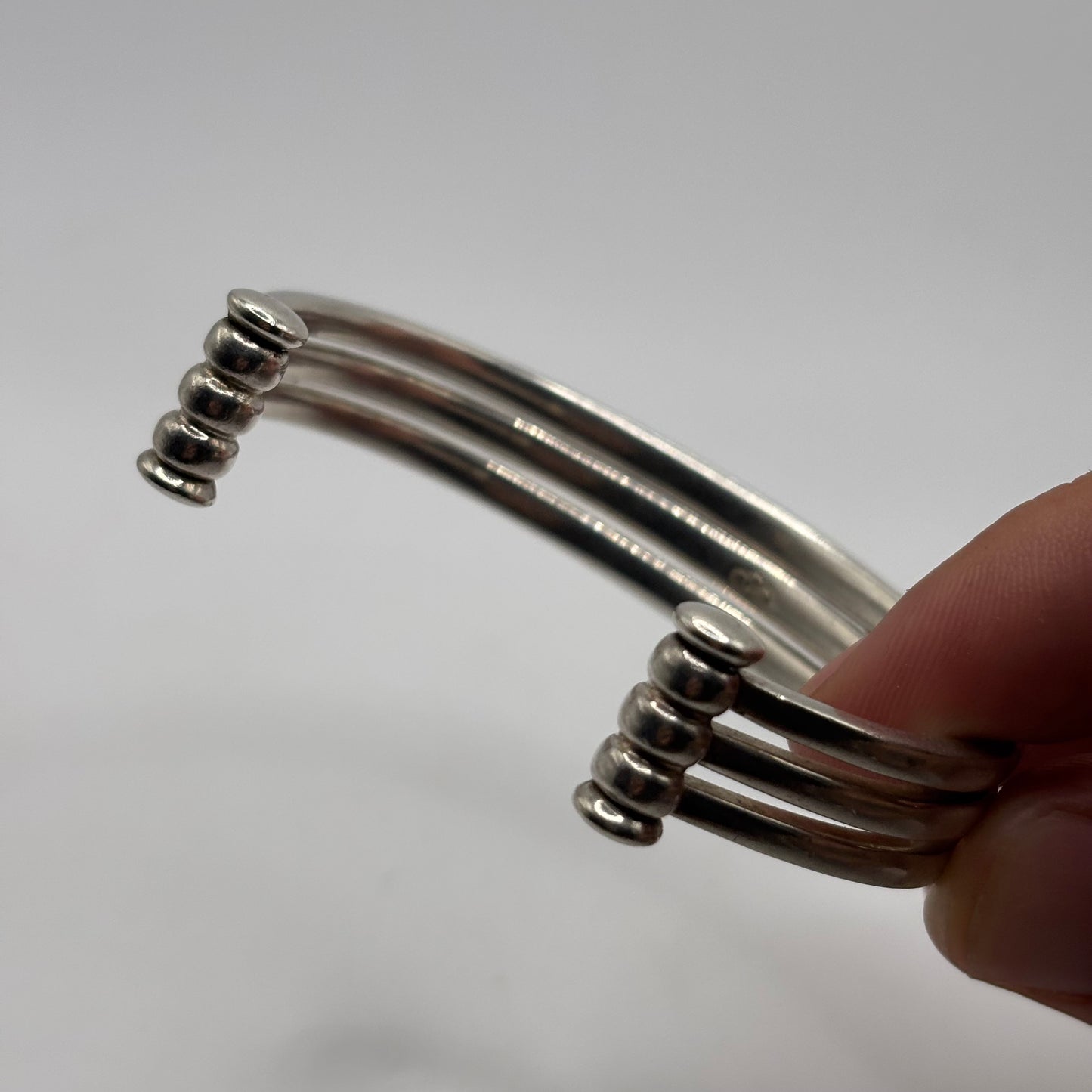 Silver Heavy Links Of London Torque Bangle