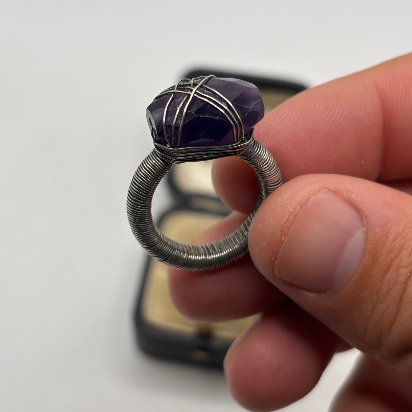 Silver Doug Paulus Amethyst Ring (M)