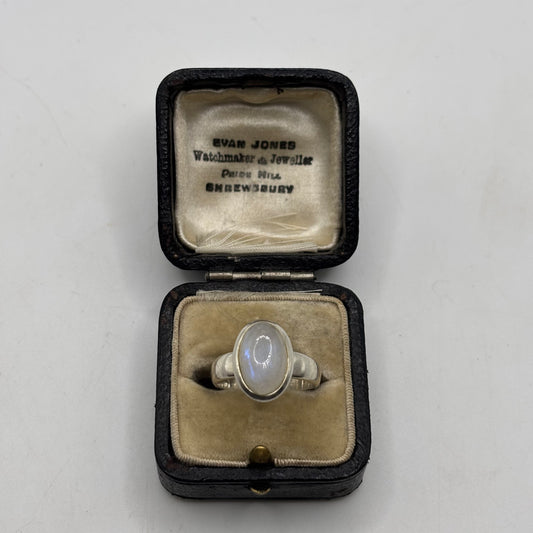 Silver Moonstone Ring