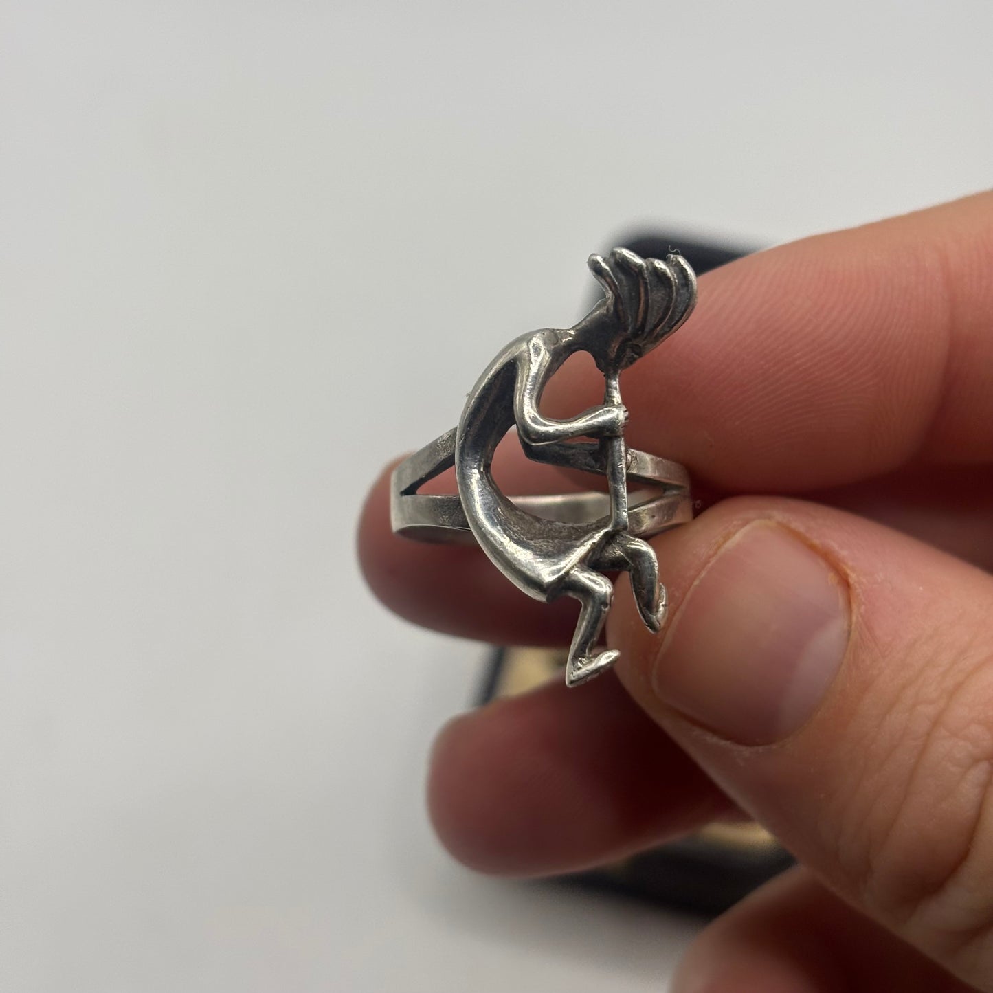 Silver Kokopelli Native Ring
