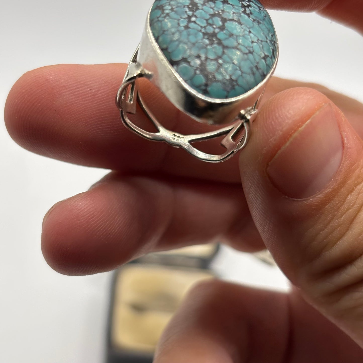Silver Large Turquoise Ring (R)