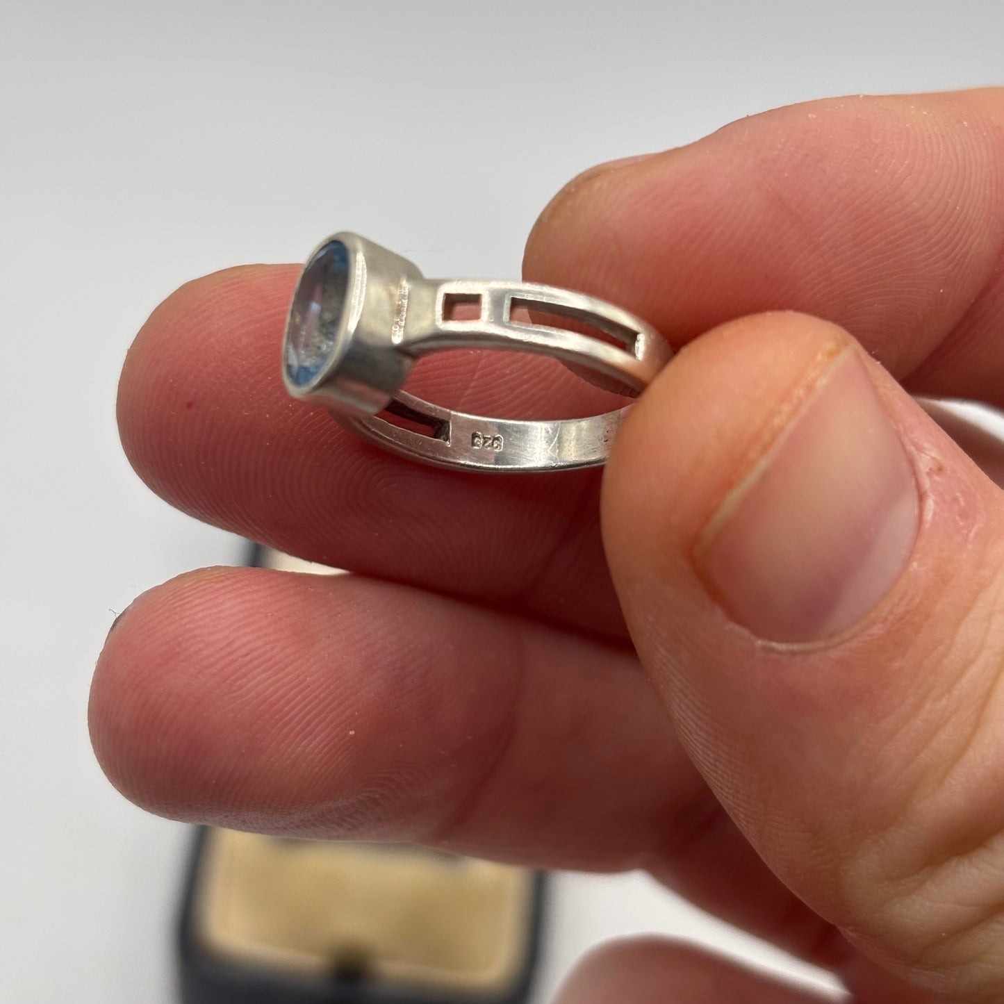 Silver Blue Topaz Ring