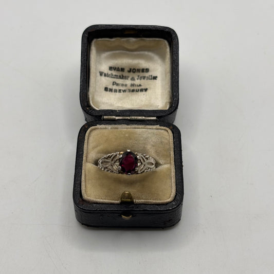 Silver Garnet Ring
