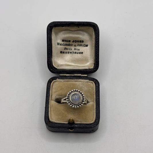 Silver Moonstone Ring