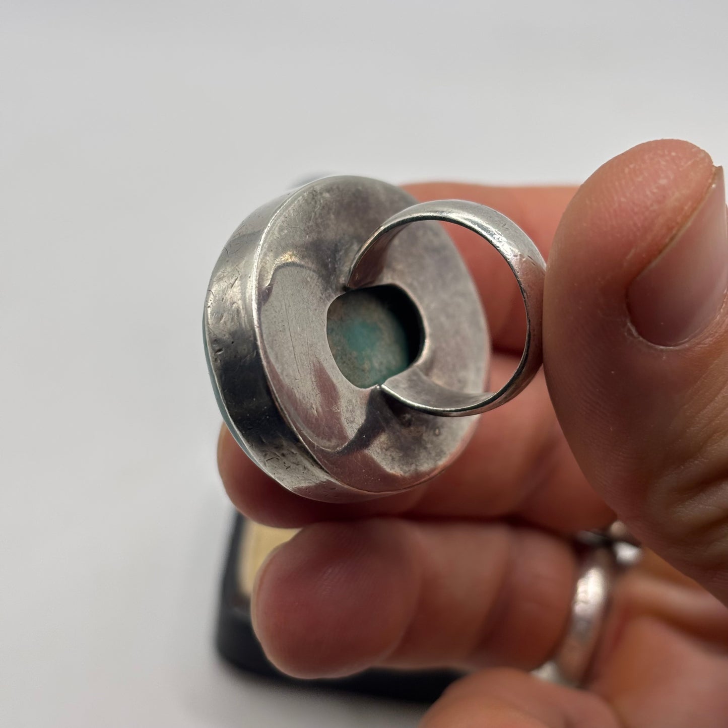 Silver Large Turquoise Statement Ring