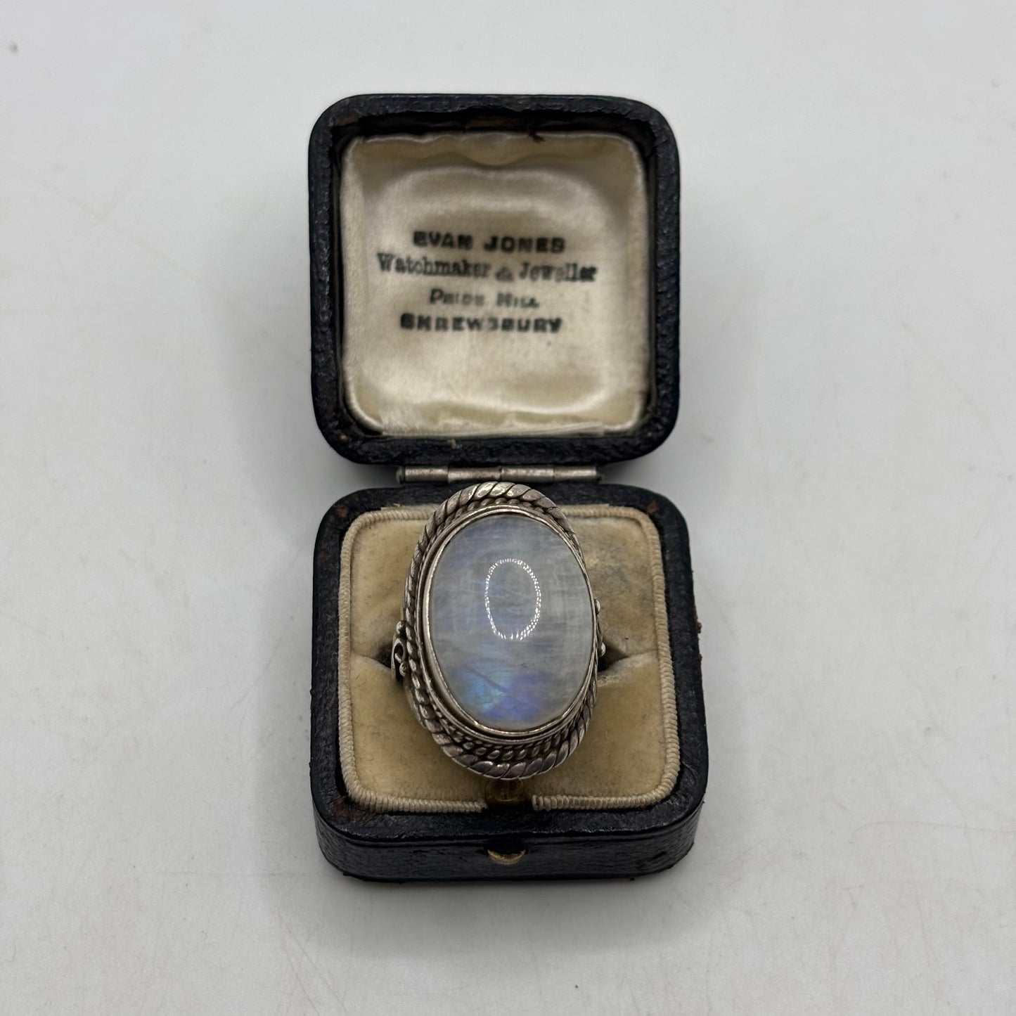 Silver Large Moonstone Ring (M)