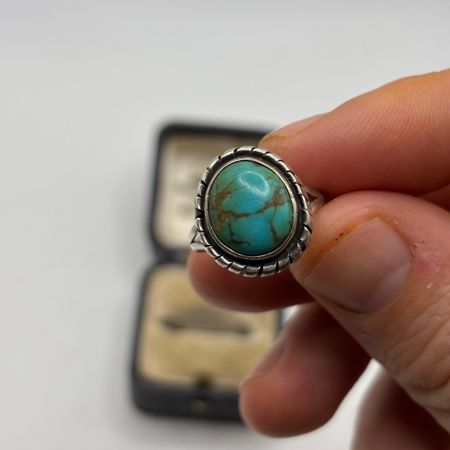 Silver Native Style Turquoise Ring