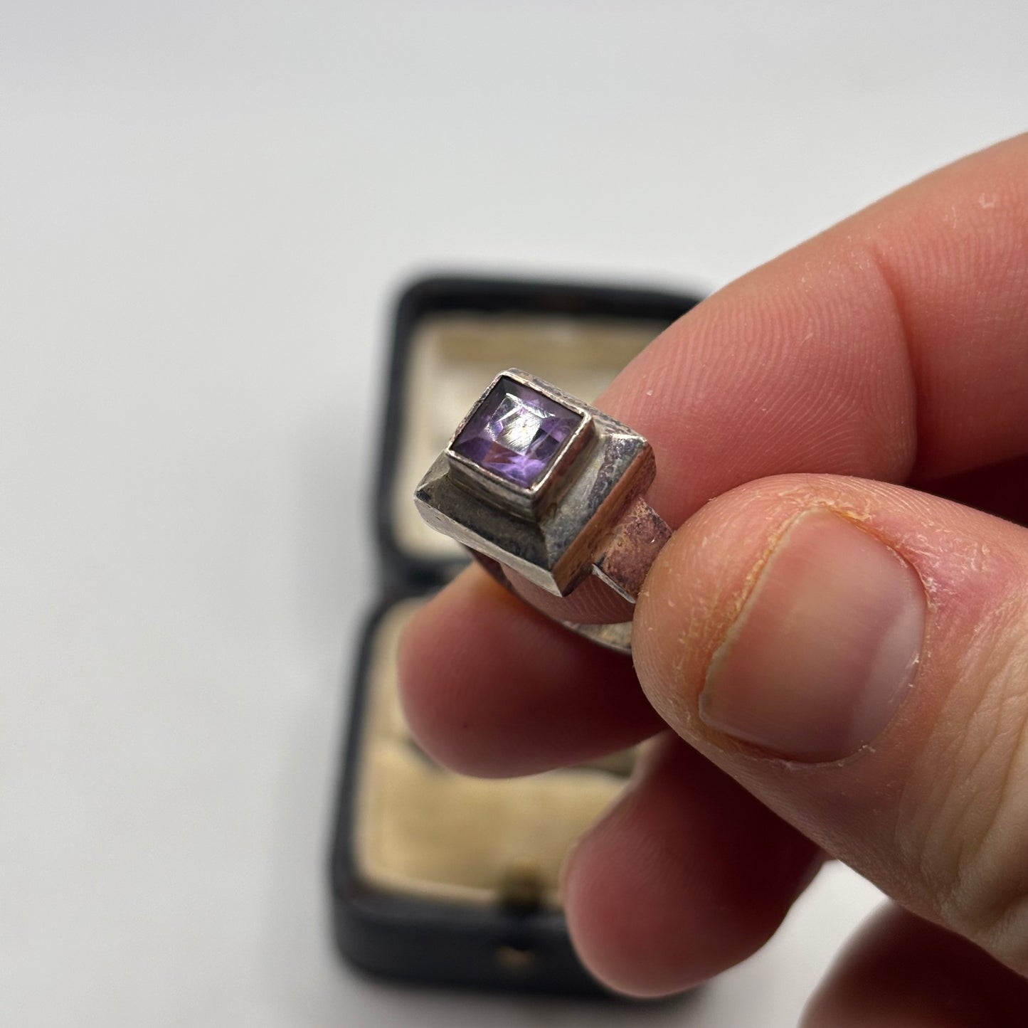 Silver Amethyst Ring (M)