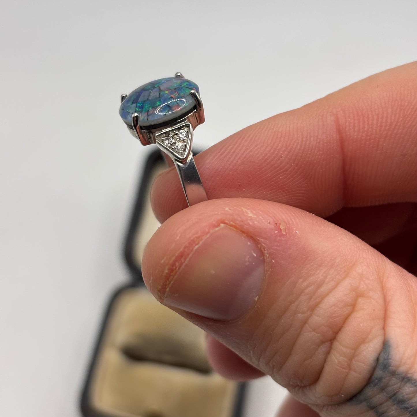 Silver Opal Ring (S)