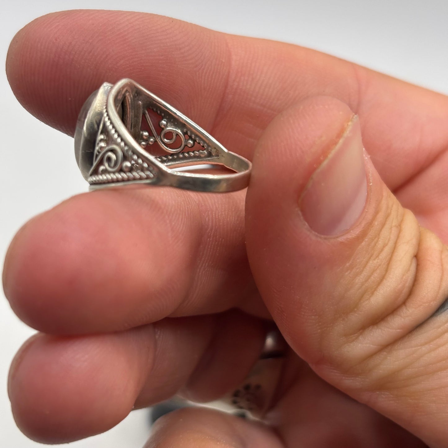 Silver Moonstone Ring (O)