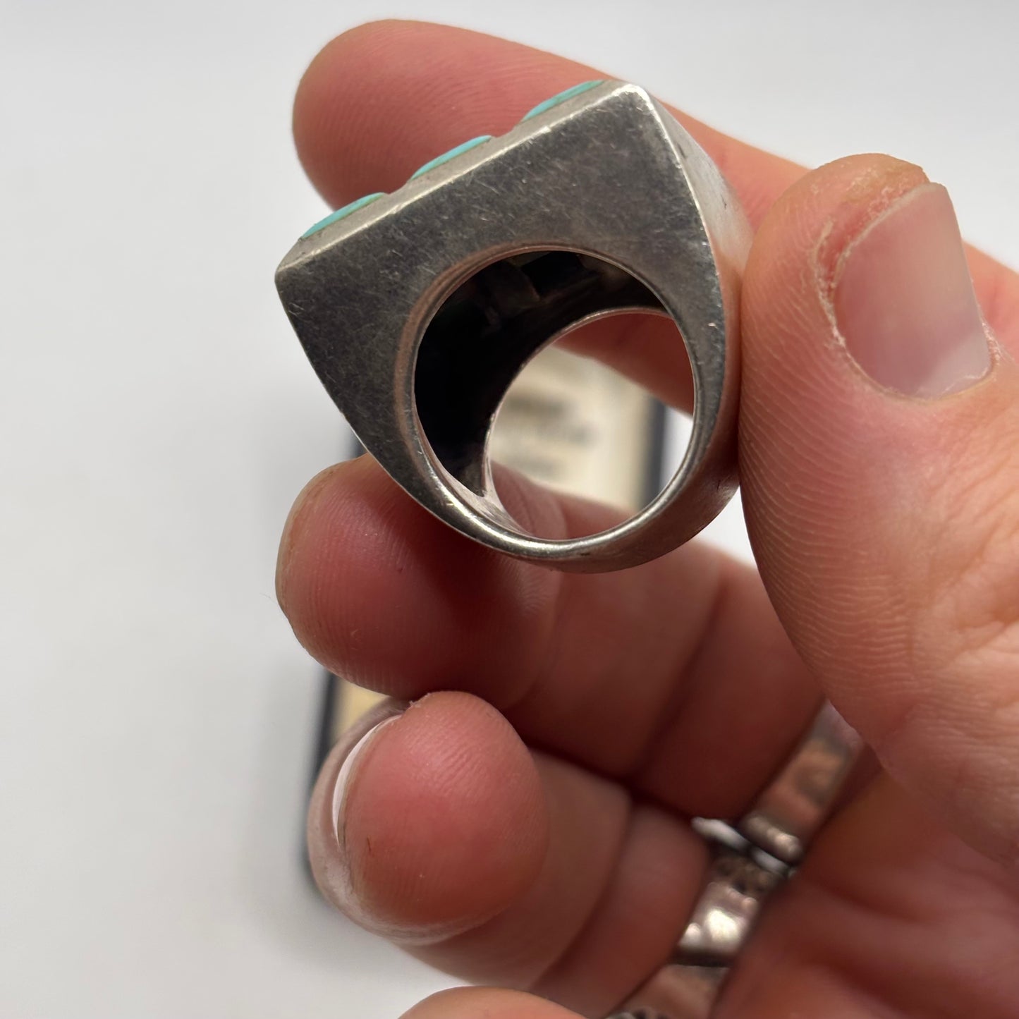 Huge Silver Turquoise Ring (27g!)