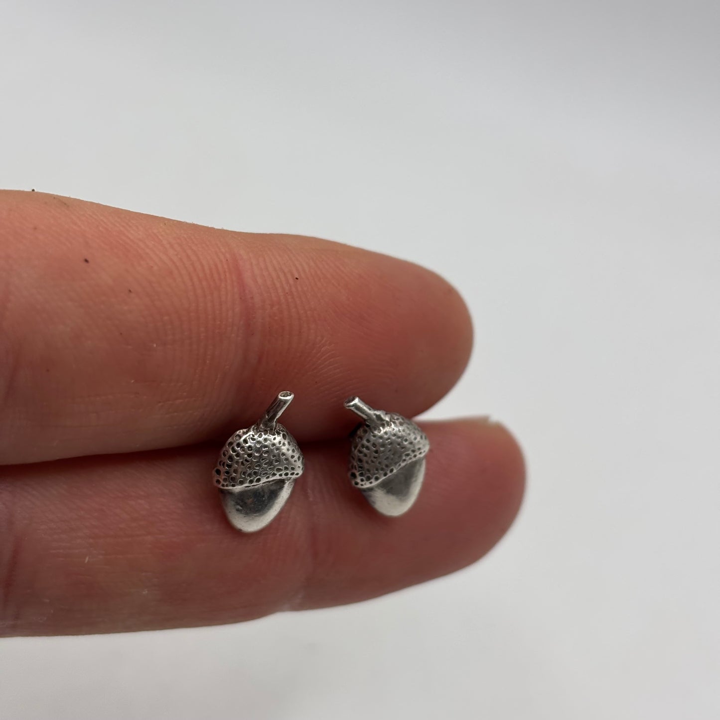 Silver Acorn Earrings