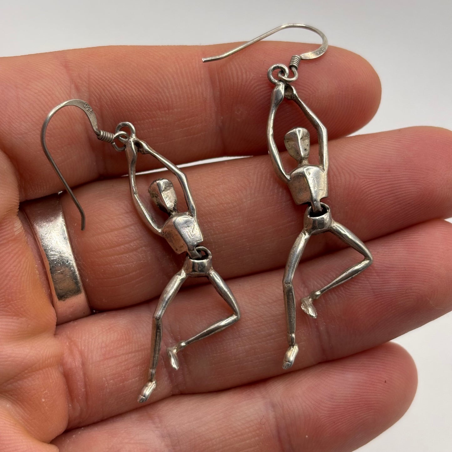 Silver Manikin Earrings