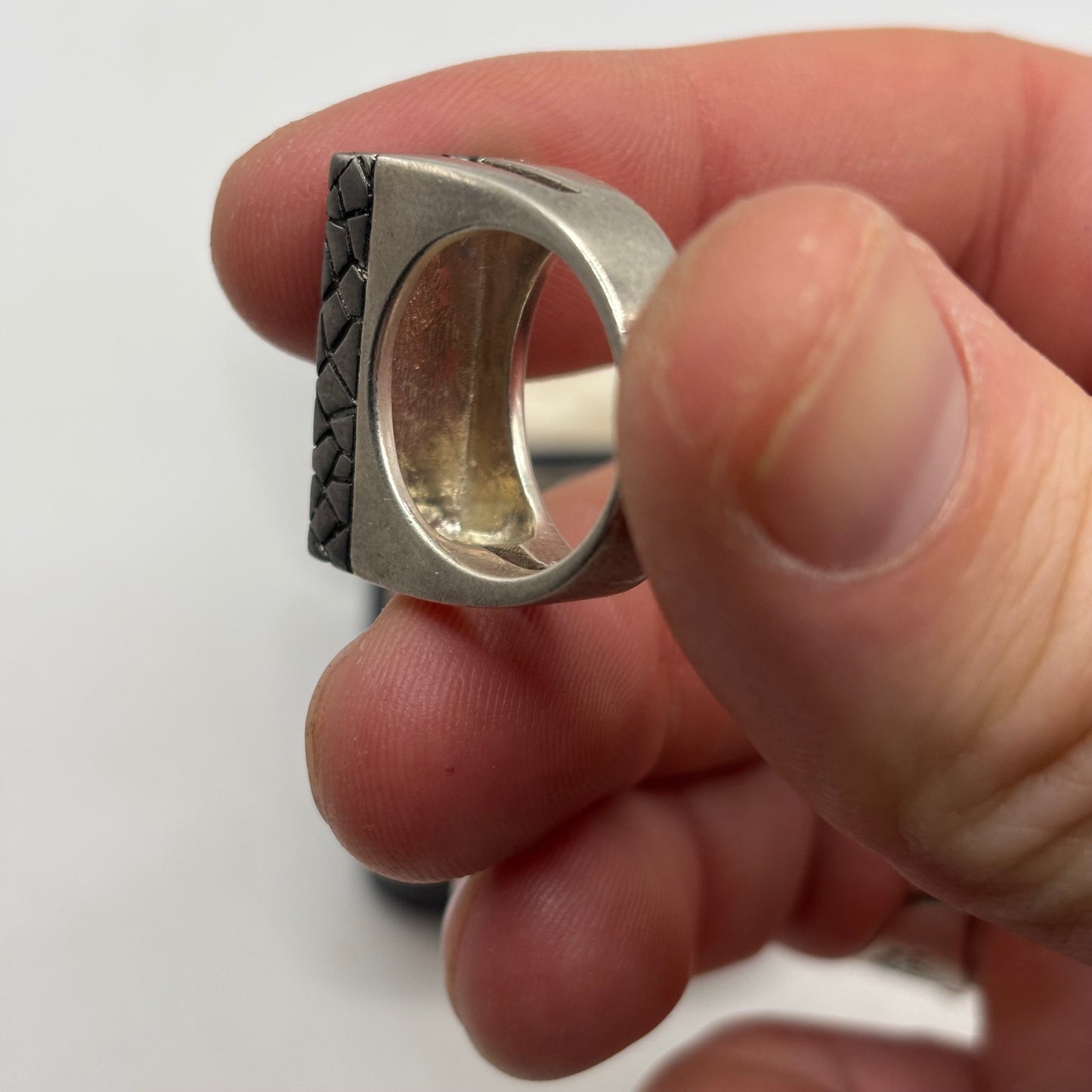 Silver Heavy Monica Vinader Ring (N)
