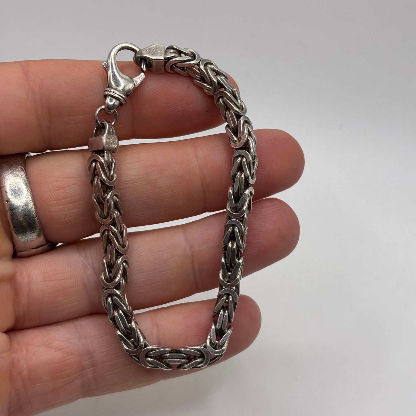 Silver 7” Byzantine Bracelet