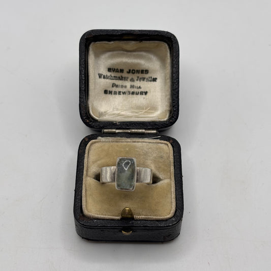 Silver Blue Moonstone Ring